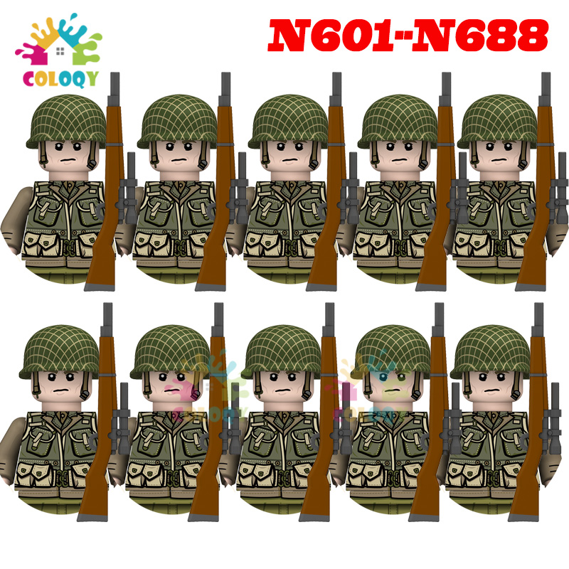 Lego Minifigure Holder - Çocuk Oyuncakları 2. Dünya Savaşı 10'lu