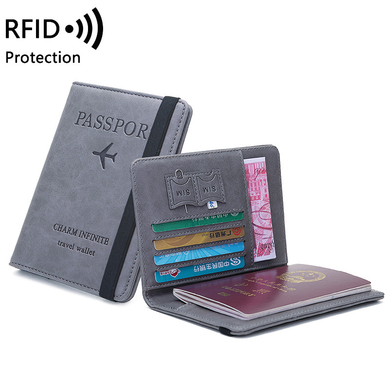 Card Top Loader - Unisex PU Deri Pasaport Tutucu -
