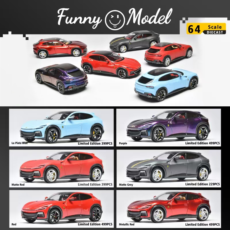 Die Cast Car 1 64 - Stokta Mevcut Komik 1:64 Purosangue F