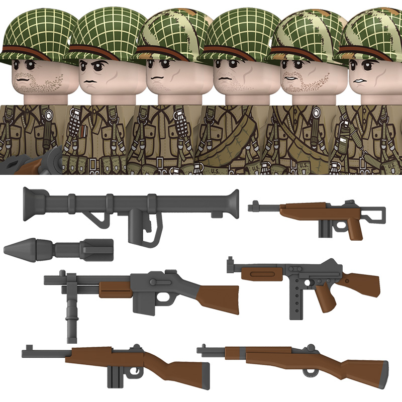 Lego Minifigure Holder - WW2 ABD 101st Hava İndirme Tümeni