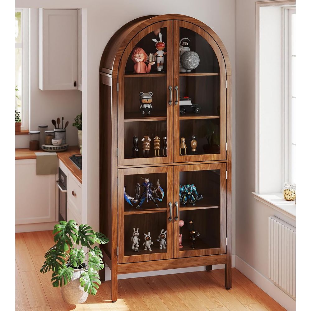 Display Case Acrylic - 70.9 cm Yüksekliğinde Ceviz Ağacı Akrilik